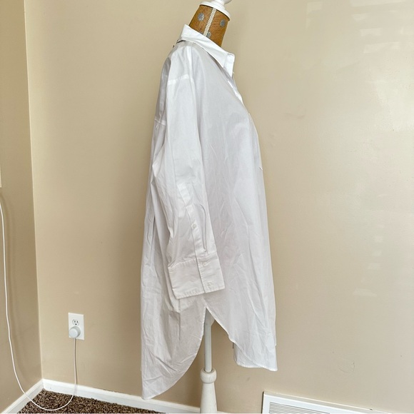 Zara Oversized White Collared Shirt - Picture 3 of 12